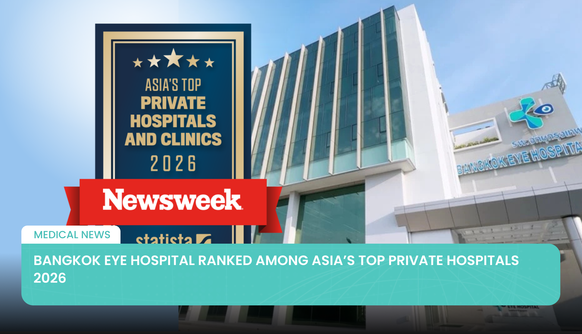 Bangkok Eye Hospital Ranked Among Asia’s Top Private Hospitals 2026