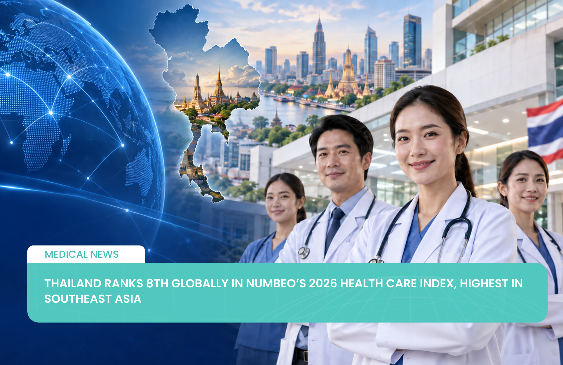 Thailand Ranks 8th Globally in Numbeo’s 2026 Health Care Index, Highest in Southeast Asia