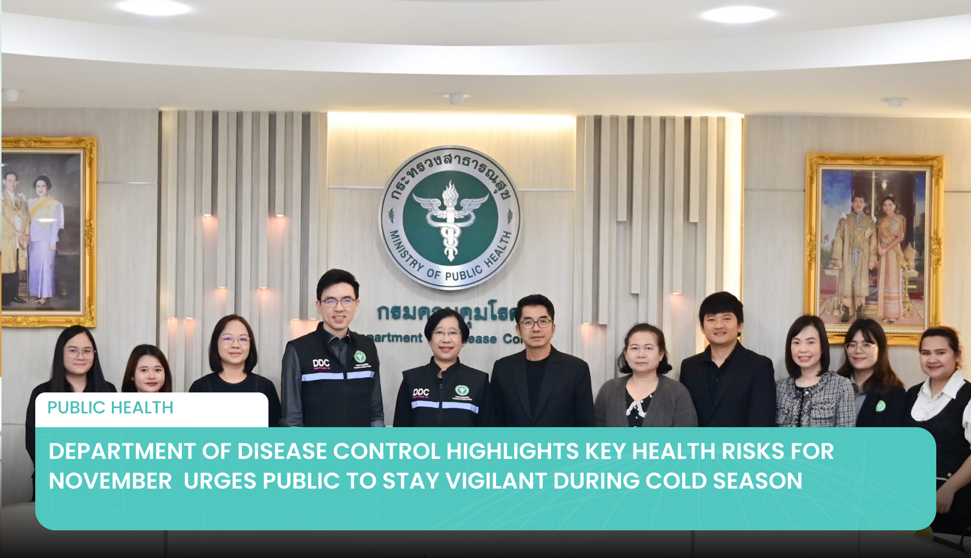 Department of Disease Control Highlights Key Health Risks for November Urges Public to Stay Vigilant During Cold Season