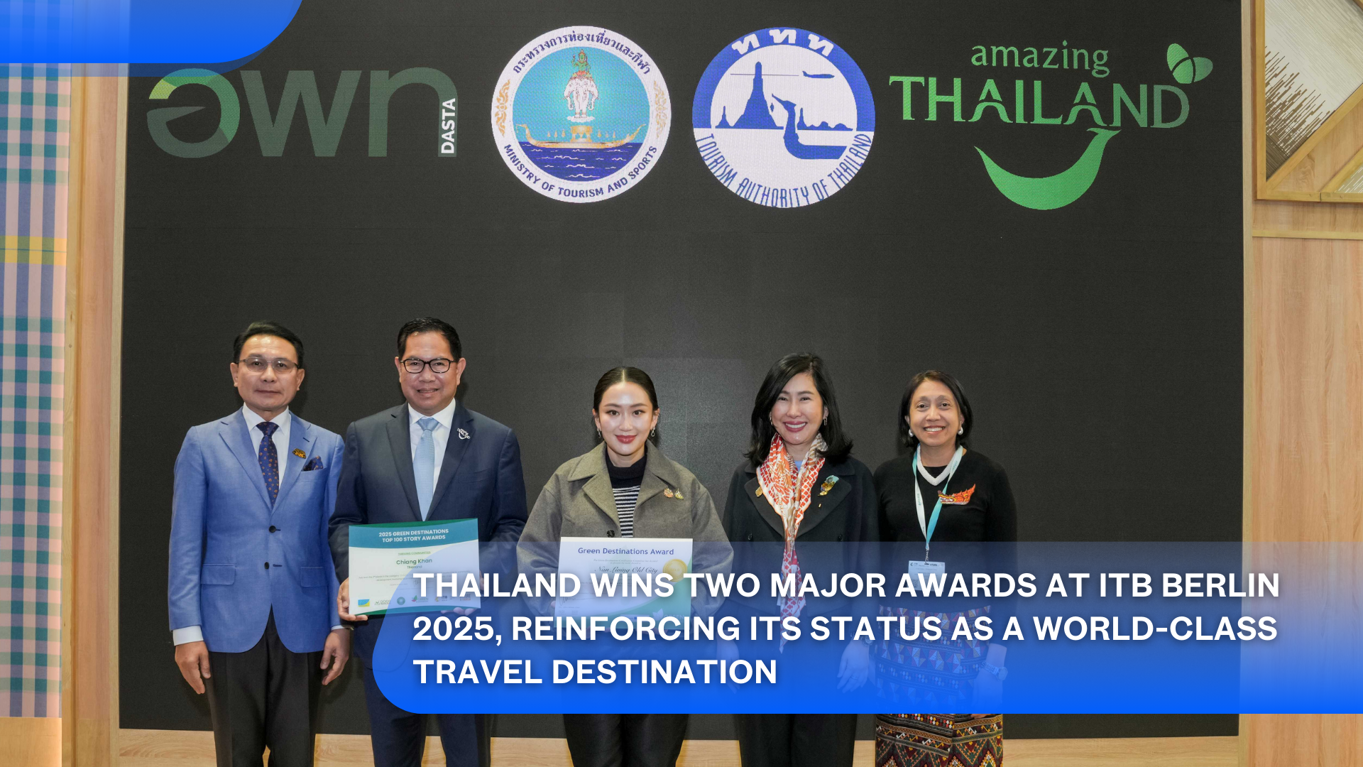 Thailand Wins Two Major Awards at ITB Berlin 2025 from Spartacus Travel Award 2025, Reinforcing Its Image as a World-Class Travel Destination