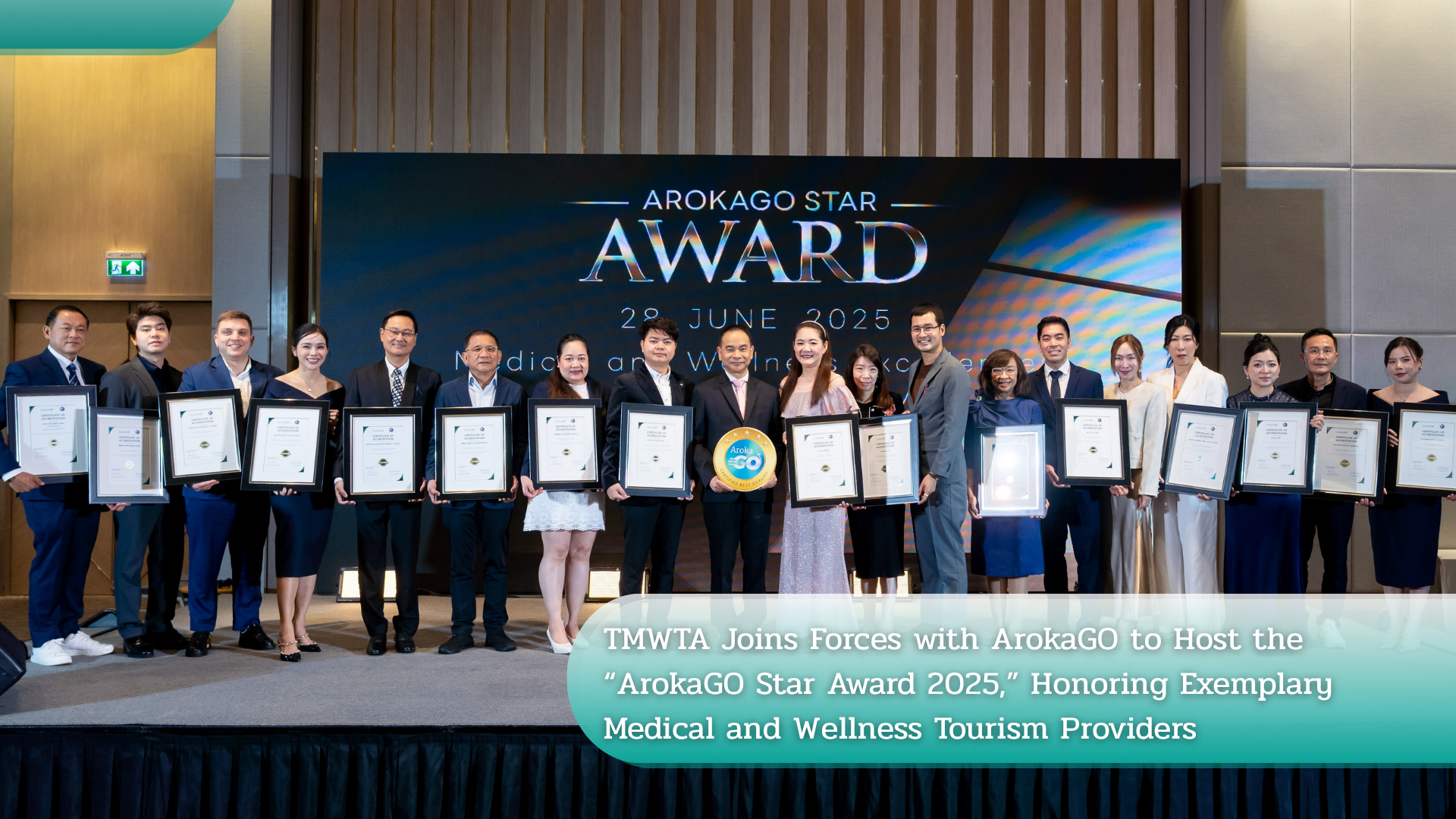 TMWTA s'associe avec ArokaGO pour organiser le « ArokaGO Star Award 2025 », honorant les prestataires exemplaires du tourisme médical et de bien-être.